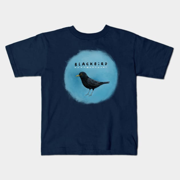 Blackbird Kids T-Shirt by Sophie Corrigan